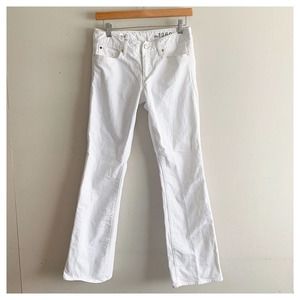 GAP 1969 Sexy Boot White Denim Boot Cut Jeans